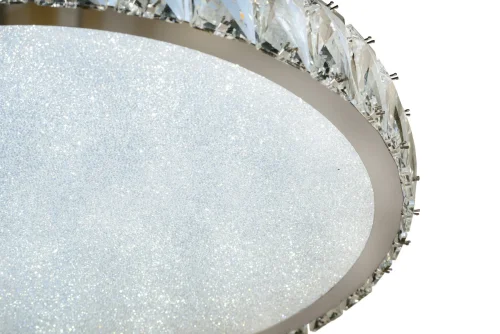 Светильник потолочный LED с пультом Crystal 16336C/400 CR iLedex прозрачный на 1 лампу, основание хром в стиле хай-тек современный с пультом фото 4