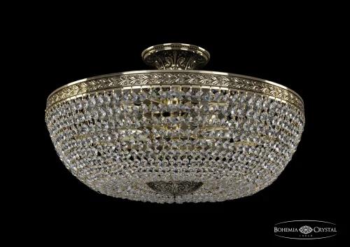 Люстра потолочная хрустальная 19051/45IV GB Bohemia Ivele Crystal прозрачная на 6 ламп, основание золотое в стиле классика sp
