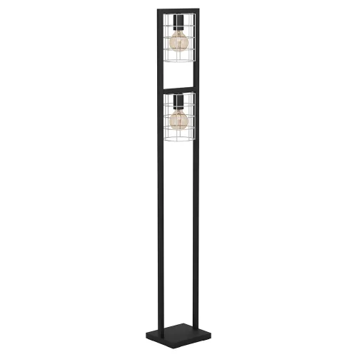 Торшер Jubily 43666 Eglo белый чёрный на 2 лампы, основание чёрное в стиле современный лофт Торшер Jubily 43666 Eglo белый чёрный на 2 лампы, основание чёрное в стиле современный лофт