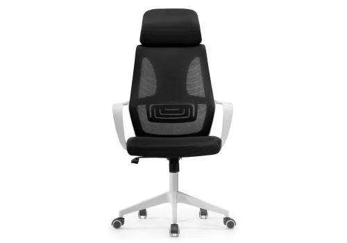 Компьютерное кресло Golem black / white 15333 Woodville, чёрный/сетка ткань, ножки/металл/белый, размеры - *550***680*630 фото 2