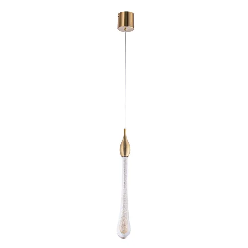 Светильник подвесной LED Raindrop A1803SP-3PB Arte Lamp прозрачный на 1 лампу, основание латунь в стиле современный капли