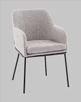 Стул с подлокотниками Кози new ткань букле серый УТ000040876 Stool Group, серый/букле, ножки/металл/чёрный, размеры - *****