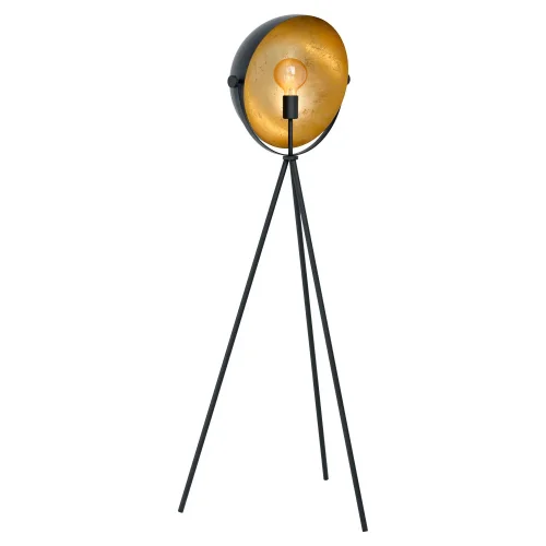 Торшер лофт Darnius 98458 Eglo прожектор золотой чёрный 1 лампа, основание чёрное в стиле лофт
