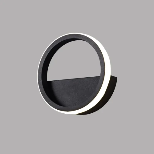 Бра LED Kitesurf 8592 Mantra чёрный на 1 лампа, основание чёрное в стиле хай-тек современный кольца фото 2
