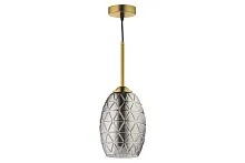 Светильник подвесной Dazio E 1.P1 CS Arti Lampadari серый чёрный серебряный 1 лампа, основание золотое в стиле современный 