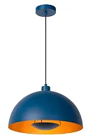 Светильник подвесной Siemon 45496/01/35 Lucide синий 1 лампа, основание синее в стиле современный 
