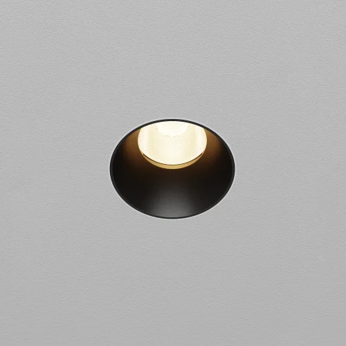 Светильник точечный LED Dip DL119-10W-3K-TRS-B Maytoni чёрный на 1 лампу, основание чёрное в стиле современный хай-тек круглый для затирки фото 5