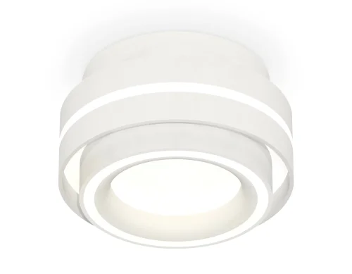 Светильник накладной XS8412003 Ambrella light белый 1 лампа, основание белое в стиле хай-тек круглый