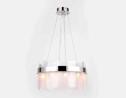 Люстра подвесная Traditional TR5330 Ambrella light прозрачная на 10 ламп, основание хром в стиле классический  фото 5