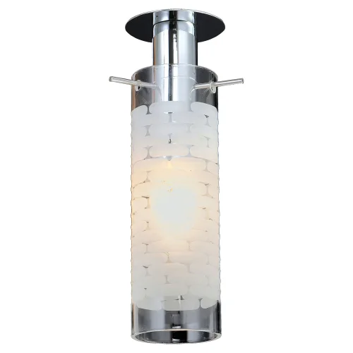 Светильник потолочный Leinell GRLSP-9551 Lussole белый 1 лампа, основание хром в стиле современный 