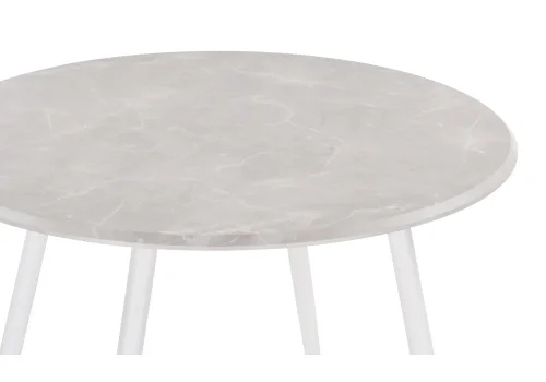 Деревянный стол Абилин 100 мрамор светло-серый / белый матовый 507221 Woodville столешница серая мрамор из мдф фото 2