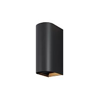 Настенный светильник ЛЕД уличный Драп / Drape O526WL-L10B3K Maytoni уличный IP65 чёрный на 1 лампу, плафон чёрный в стиле современный ЛЕД