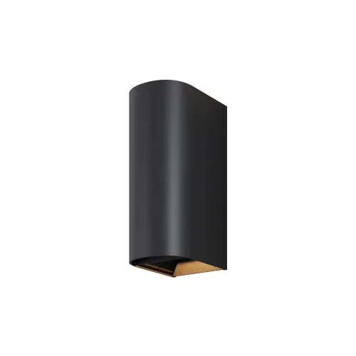 Настенный светильник ЛЕД уличный Драп / Drape O526WL-L10B3K Maytoni уличный IP65 чёрный на 1 лампу, плафон чёрный в стиле современный ЛЕД