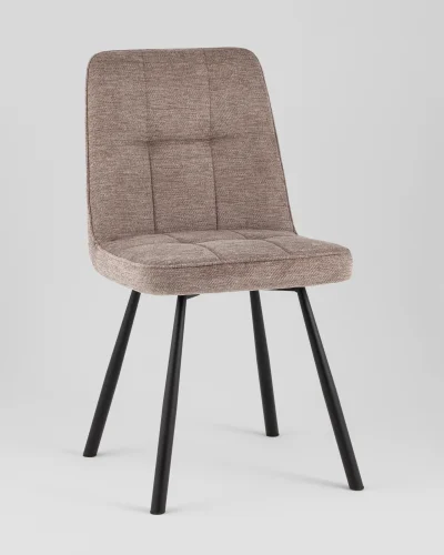 Стул Trell, коричневый, сиденье УТ000040522 Stool Group, коричневый/рогожка, ножки/металл/чёрный, размеры - *855****
