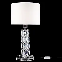 Настольная лампа Talento DIA008TL-01CH Maytoni белая 1 лампа, основание хром стекло металл в стиле современный 