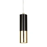 Светильник подвесной Ike Pendant 74231-22 ImperiumLoft чёрный на 1 лампу, основание золотое в стиле лофт 