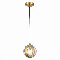 Светильник подвесной Bala SL1156.303.01 ST-Luce прозрачный 1 лампа, основание латунь в стиле современный шар