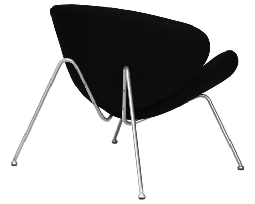 Кресло дизайнерское  72-LMO EMILY, цвет сиденья черный (AF9), цвет основания хромированная сталь Dobrin, чёрный/ткань, ножки/металл/хром, размеры - ****810*780 фото 4