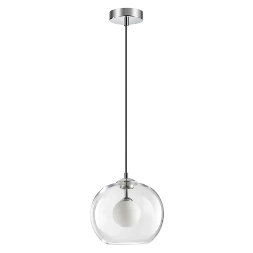 Светильник подвесной Lostar 4955/1 Odeon Light прозрачный 1 лампа, основание хром в стиле современный шар