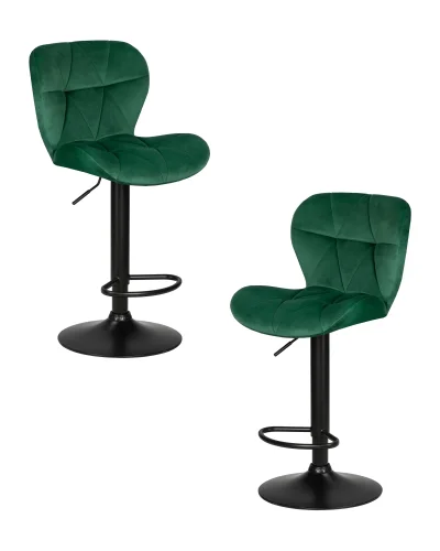 Стул барный набор 2 шт. SET-2 5022_BlackBase-LM BARNY BLACK, цвет сиденья зеленый велюр (MJ9-88), цвет основания черный Dobrin, /велюр, ножки/металл/чёрный, размеры - 890*1100***460*540 Стул барный набор 2 шт. SET-2 5022_BlackBase-LM BARNY BLACK, цвет сиденья зеленый велюр (MJ9-88), цвет основания черный Dobrin, /велюр, ножки/металл/чёрный, размеры - 890*1100***460*540