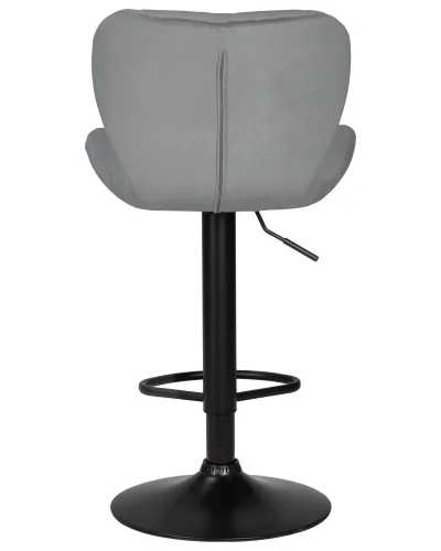 Стул барный набор 2 шт. SET-2 5022_BlackBase-LM BARNY BLACK, цвет сиденья серый велюр (MJ9-75), цвет основания черный Dobrin, /велюр, ножки/металл/чёрный, размеры - 890*1100***460*540 фото 6