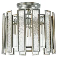 Люстра потолочная Agave 712044 Lightstar прозрачная на 3 лампы, основание серебряное в стиле арт-деко 