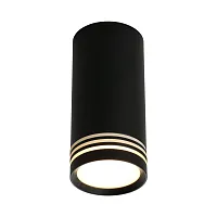 Светильник накладной Olona OML-100819-01 Omnilux чёрный 1 лампа, основание чёрное в стиле хай-тек круглый