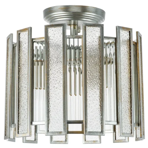 Люстра потолочная Agave 712044 Lightstar прозрачная на 3 лампы, основание серебряное в стиле арт-деко 