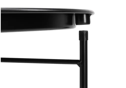 Журнальный столик-поднос Tray 47х51 black 15392 Woodville столешница чёрная из металл фото 3