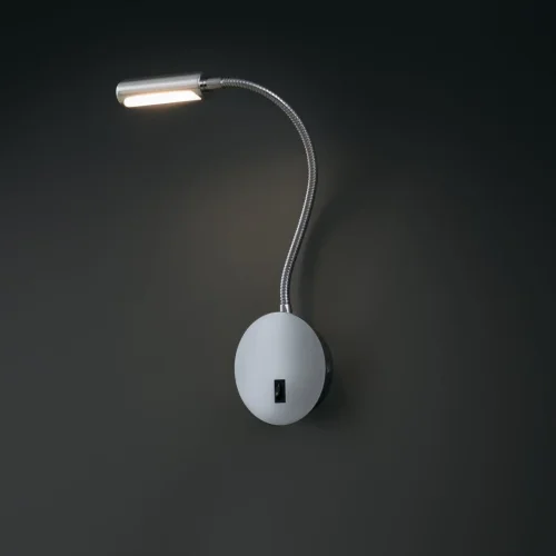 Бра с выключателем LED Stem C035WL-L3CH3K Maytoni хром на 1 лампу, основание хром в стиле современный гибкая ножка фото 4