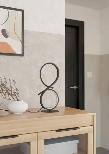 Настольная лампа LED Serpins 901269 Eglo чёрная на 1 лампу, основание чёрное металл в стиле хай-тек современный фото 6