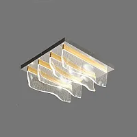 Люстра потолочная DEMI L50 207845-23 ImperiumLoft прозрачная на 4 лампы, основание латунь в стиле современный 