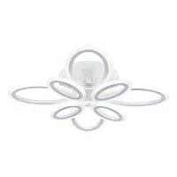 Люстра потолочная LED с пультом 10207/8LED Escada белая на 1 лампу, основание белое в стиле хай-тек с пультом