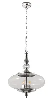 Светильник подвесной лофт MIEL SP4 CHROME Crystal Lux прозрачный 4 лампы, основание хром в стиле лофт выдувное