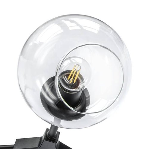 Люстра потолочная Beta 785067 Lightstar прозрачная на 6 ламп, основание чёрное в стиле современный хай-тек шар фото 5