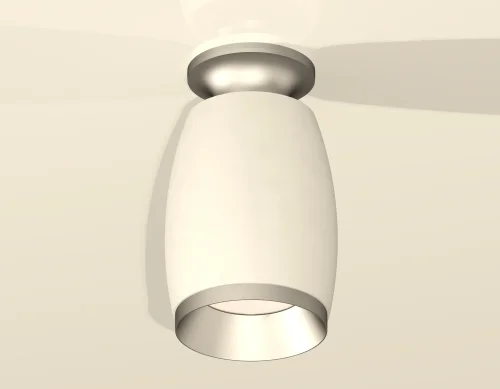 Светильник накладной Techno spot XS1122043 Ambrella light белый 1 лампа, основание серебряное в стиле хай-тек современный круглый фото 2
