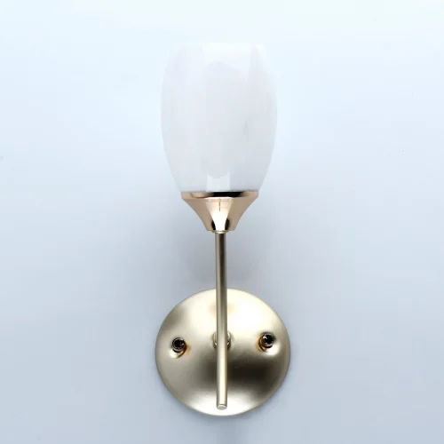 Бра Олимпия 638026601 MW-Light белый на 1 лампа, основание золотое матовое золото в стиле современный  фото 4