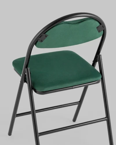 Стул складной Hagen велюр зелёный каркас черный УТ000036891 Stool Group, зелёный/велюр, ножки/металл/чёрный, размеры - *820***440*460 фото 7