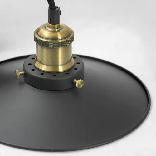 Светильник подвесной New York LSP-9601-3L Lussole чёрный 3 лампы, основание чёрное в стиле лофт  фото 2