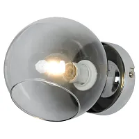 Бра Gresham LSP-8370CH Lussole чёрный серый 1 лампа, основание хром в стиле современный 