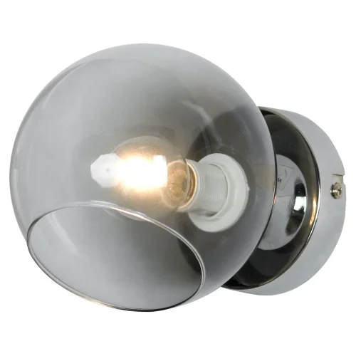 Бра Gresham LSP-8370CH Lussole чёрный серый на 1 лампа, основание хром в стиле современный 