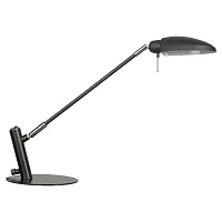 Настольная лампа  ROMA LST-4314-01 Lussole чёрная 1 лампа, основание чёрное металл в стиле для кабинета, офиса 