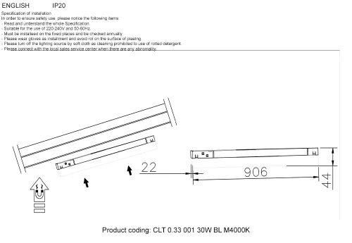 Трековый светильник магнитный LED CLT 0.33 001 30W BL M4000K Crystal Lux чёрный для шинопроводов серии Space фото 2