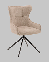 Стул Carlene, вращающийся, бежевый УТ000040556 Stool Group, бежевый/шенилл, ножки/металл/чёрный, размеры - *880****
