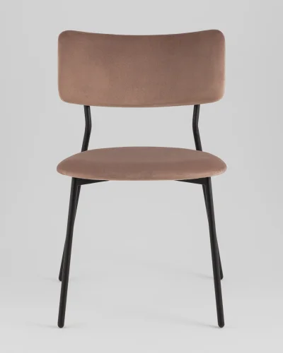 Стул Амелия велюр коричневый УТ000039954 Stool Group, коричневый/велюр, ножки/металл/чёрный, размеры - *780**** фото 7