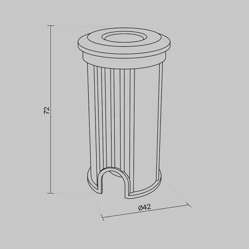 Встраиваемый светильник уличный LED Flash O044DL-L1S3K2 Maytoni уличный IP67 чёрный на 1 лампу, плафон серебряный в стиле современный хай-тек LED фото 7