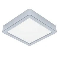 Светильник потолочный LED Fueva 901765 Eglo белый на 1 лампу, основание хром в стиле современный квадратный