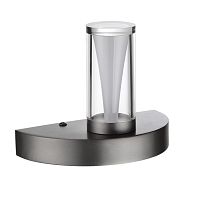 Бра с выключателем LED Defance 7143/5WL Odeon Light прозрачный на 1 лампу, основание чёрное серое в стиле современный классический 