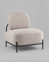 Кресло Стоун new ткань букле серо-бежевый УТ000039996 Stool Group, серый/букле, ножки/металл/чёрный, размеры - *****мм