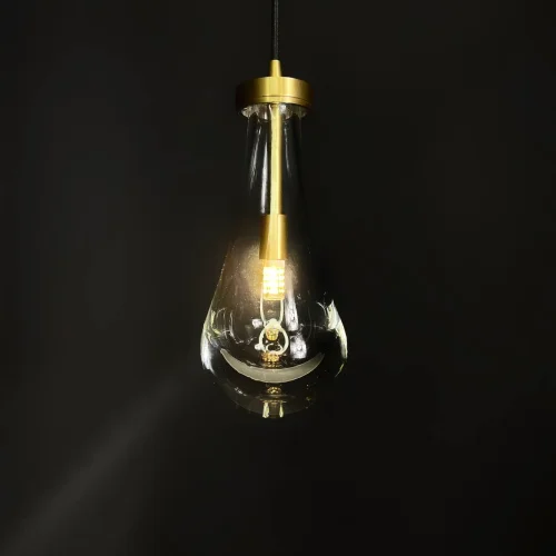 Светильник подвесной MELANY 189562-23 ImperiumLoft прозрачный 1 лампа, основание латунь в стиле современный  фото 13